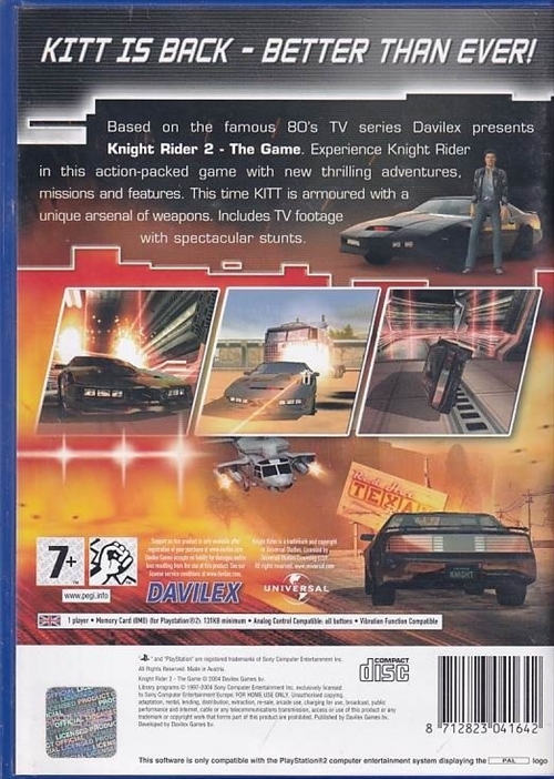 Knight Rider 2 the Game - PS2 (B Grade) (Genbrug)